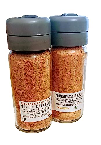 Mexikanisches Salz von getrockneten Würmern und Heuschrecken für Mezcal und Tequila 2x200g von Tooludic