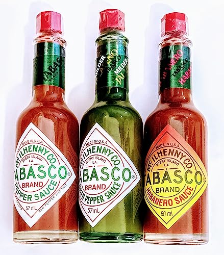 Tabasco grün, rot, Habanero-Pfeffersauce: ca. 2500, 5000, 7000 SHU, 3 x 57 ml Tabasco grün, rot, Habanero-Pfeffersauce: ca. 2500, 5000, 7000 SHU, 3 x 57 ml von Tooludic