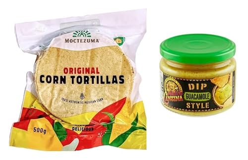 Tortilla Real Mexican Tortillas With Nixtamal, Vegan, GMO-Free 500G & Antica Cantina Dip Guacamole 290g Tortilla Real Mexican Tortillas With Nixtamal, Vegan, GMO-Free 500G & Antica Cantina Dip Guacamole 290g von Tooludic