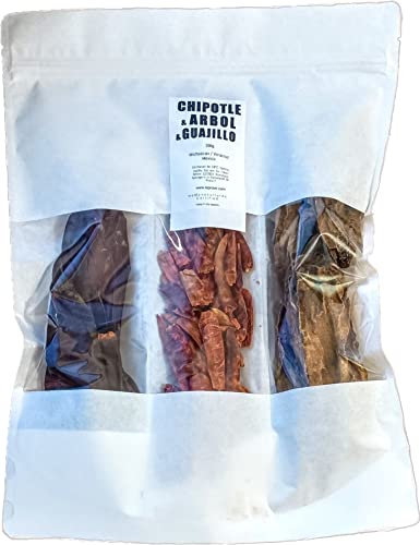 TriPack Chili Chipotle, Arbol und Chili Guajillo 100g TriPack Chili Chipotle, Arbol und Chili Guajillo 100g von Tooludic