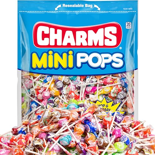 Charms Mini Pops - 4.5 lb Bag of Individually Wrapped Fruity Hard Candy Lollipops in 18 Fun Flavors - Peanut and Gluten Free, 400 Count von Tootsie Roll