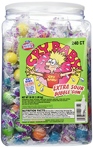 Cry Baby Extra Sour Bubble Gum 240ct. Tub by Cry Baby [Foods] von Tootsie Roll