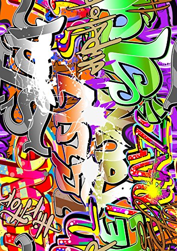 1 x A4 bedruckte Graffiti-Street-Kunst-Tapeten-Dekor-Zuckerguss-Blatt, essbarer Tortenaufsatz, dekoriertes Blatt – perfekt für große Kuchen 1 x A4 bedruckte Graffiti-Street-Kunst-Tapeten-Dekor-Zuckerguss-Blatt, essbarer Tortenaufsatz, dekoriertes Blatt – perfekt für große Kuchen von Top That