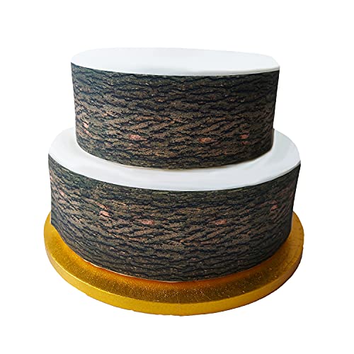 Essbares Deko-Band, Baumrindeffekt, perfekt zum Dekorieren größerer Kuchen, einfach zu verwenden von Top That