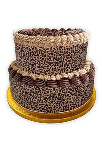 Essbares Dekorblatt, Leopardenmuster, Tier-Bordüre, perfekt für größere Kuchen, einfach zu verwenden Essbares Dekorblatt, Leopardenmuster, Tier-Bordüre, perfekt für größere Kuchen, einfach zu verwenden von Top That