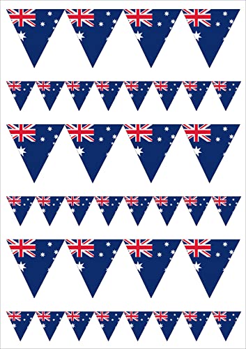 Essbares Deko-Blatt mit australischer Flagge, ideal für größere Kuchen, einfach zu verwenden von Top That