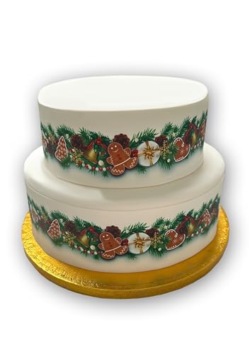 Essbares Dekorblatt, Weihnachtsdekoration, Lebkuchenbordüre, perfekt für größere Kuchen, einfach zu verwenden Essbares Dekorblatt, Weihnachtsdekoration, Lebkuchenbordüre, perfekt für größere Kuchen, einfach zu verwenden von Top That