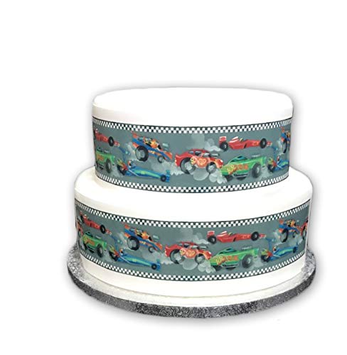 Top That Essbares Dekoband für Kinder, Rennsport, schnelles Auto, ideal für größere Kuchen, einfach zu verwenden Top That Essbares Dekoband für Kinder, Rennsport, schnelles Auto, ideal für größere Kuchen, einfach zu verwenden von Top That