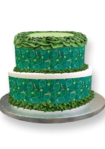 Essbares Deko-Band, Tennis, Sportmotiv-Bordüre, perfekt zum Dekorieren größerer Kuchen, einfach zu verwenden Essbares Deko-Band, Tennis, Sportmotiv-Bordüre, perfekt zum Dekorieren größerer Kuchen, einfach zu verwenden von Top That