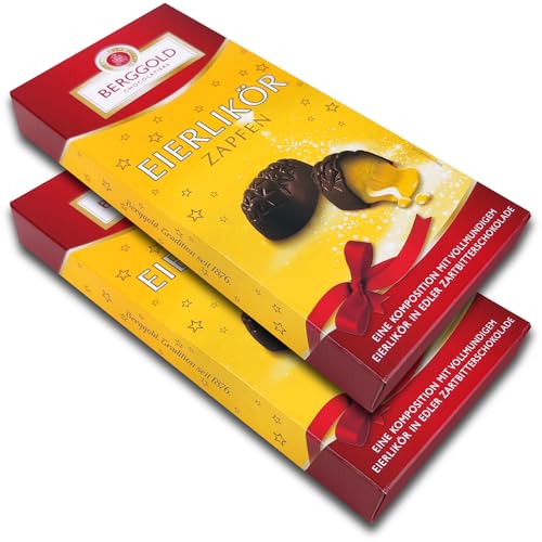 2 er Pack Berggold Eierlikör Zapfen 2x 100g Alkoholhaltige Pralinen aus Zartbitterschokolade mit Eierlikör-Füllung 2 er Pack Berggold Eierlikör Zapfen 2x 100g Alkoholhaltige Pralinen aus Zartbitterschokolade mit Eierlikör-Füllung von TopDeal
