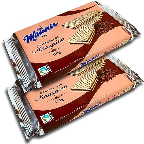 2 er Pack Manner Waffeln Knuspino Schokolade 2 x 110g von TopDeal