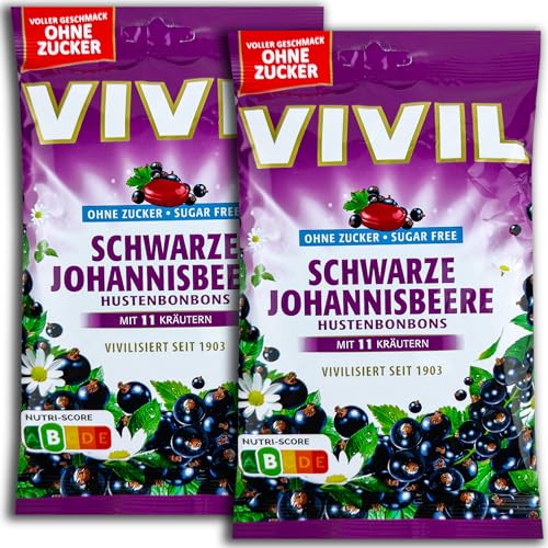 2 er Pack VIVIL Schwarze Johannisbeere zuckerfrei 2x 120g von TopDeal