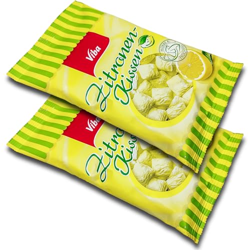 2 er Pack Viba Zitronen-Kissen 2x 90g Mürbe Bonbons mit Zitronen-Geschmack von TopDeal