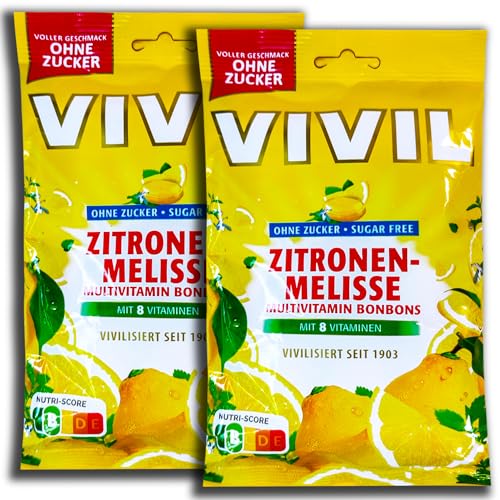 TOPDeal 2 er Pack Vivil Multivitamin Bonbons Zitronenmelisse ohne Zucker 2 x 120g von TopDeal