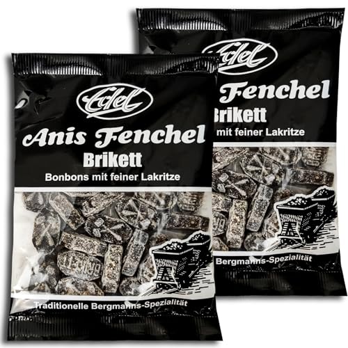 2er Pack Edel Anis Fenchel Brikett 2x 120g Lakritz-Hartkaramellen mit Anis- und Fenchelaroma von TopDeal