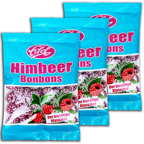3 er Pack Edel Himbeer Bonbons 3 x 120g Hartkaramellen mit Himbeer-Geschmack von TopDeal