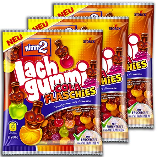 3 er Pack Lachgummi Cola Flaschies 3 x 200g von TopDeal