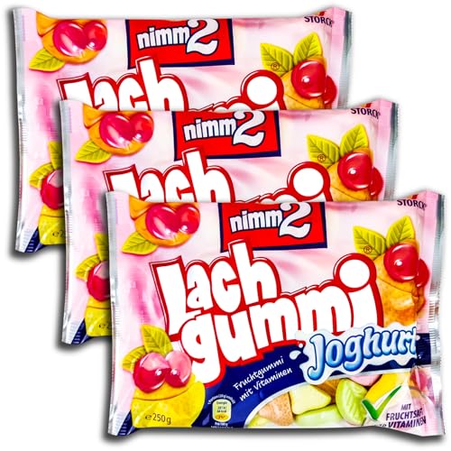 3 er Pack Lachgummi Joghurt 3 x 200g Fruchtgummis mit Fruchtsaft, Vitaminen und Magermilchjoghurt 3 er Pack Lachgummi Joghurt 3 x 200g Fruchtgummis mit Fruchtsaft, Vitaminen und Magermilchjoghurt von TopDeal