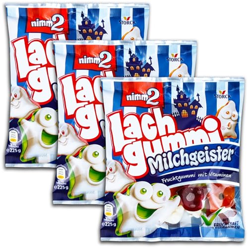 3 er Pack Lachgummi Milchgeister 3 x 225g Fruchtgummis mit Fruchtsaft, Vitaminen und Magermilch 3 er Pack Lachgummi Milchgeister 3 x 225g Fruchtgummis mit Fruchtsaft, Vitaminen und Magermilch von TopDeal