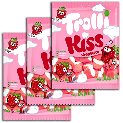 3 er Pack Trolli Strawberry Kiss 3 x 200 g von TopDeal