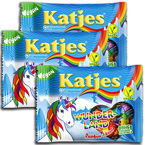 3 er Set Katjes Wunderland Rainbow-Edition 3 x 200g