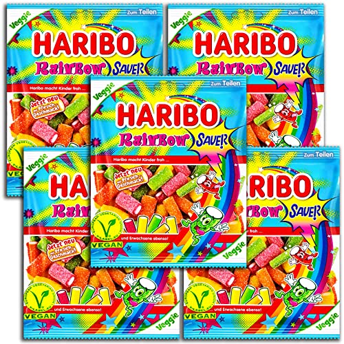 5 er Pack Haribo Rainbow sauer veggie 5 x 160g von TopDeal