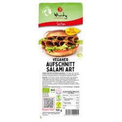 Seitan-Aufschnitt Wheaty Salami von Topas