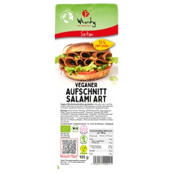 Seitan-Aufschnitt Wheaty Salami von Topas