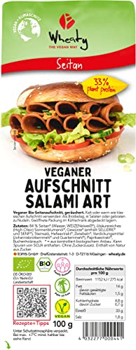 Wheaty Bio Veganer Aufschnitt Salami Art (6 x 100 gr) von Wheaty