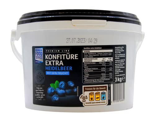 Premium Line Konfitüre Extra Heidelbeer mit 50% Frucht , 1 x 3 kg Eimer Premium Line Konfitüre Extra Heidelbeer mit 50% Frucht , 1 x 3 kg Eimer von Premium Line