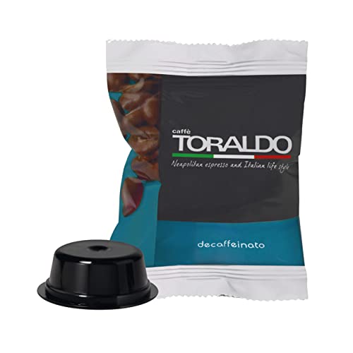 CAFFÈ TORALDO | Kompatibel mit Modo Mio* | CAPSULE | Ausgewählter Kaffee, geröstet und geröstet in Italien | Exzellenz des neapolitanischen Kaffees (Mischung Dek, 100 Einheiten) von Caffè Toraldo