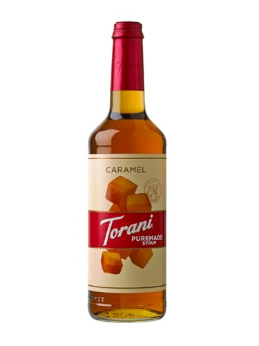 Torani - Puremade Sirup - Karamell (750 ml) / Caramel, Getränke- & Kaffee-Sirup, ausschließlich mit Rohrzucker und natürlichen Aromen von Torani