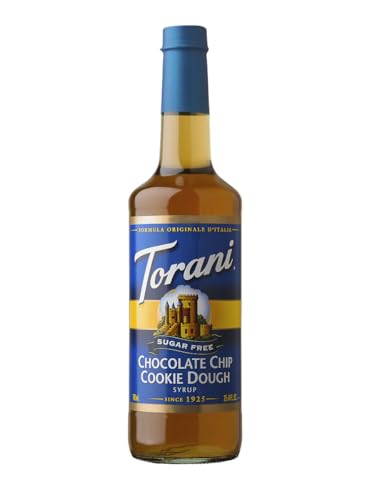 Torani - Schokoladenchip-Keksteig/Chocolate Chip Cookie Dough Sirup ohne Zucker (750 ml), zuckerfreier Getränke- & Kaffee-Sirup mit natürlichen Aromen von Torani