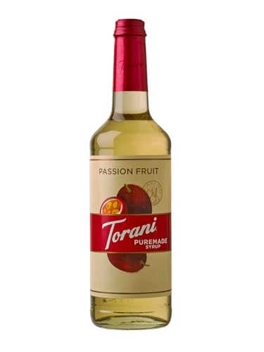 Torani - Puremade Sirup - Passionsfrucht (750 ml) / Passion Fruit, Getränke- & Kaffee-Sirup, ausschließlich mit Rohrzucker und natürlichen Aromen von Torani