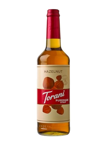 Torani - Puremade Sirup - Haselnuss (750 ml) / Hazelnut, Getränke- & Kaffee-Sirup, ausschließlich mit Rohrzucker und natürlichen Aromen von Torani