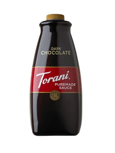 Torani - Puremade Sauce - Dunkel Schokolade (1890ml) / Dark Chocolate, für Eiscreme- oder Kaffee, 100% natürlich, ohne künstliche Geschmacks- und Farbstoffe von Torani