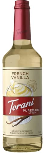 Torani Puremade Sirup, französischer Vanillegeschmack, Glasflasche, natürliche Aromen, 750 ml von Torani