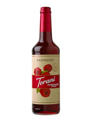 Torani - Puremade Sirup - Himbeere (750 ml) / Raspberry, Getränke- & Kaffee-Sirup, ausschließlich mit Rohrzucker und natürlichen Aromen von Torani