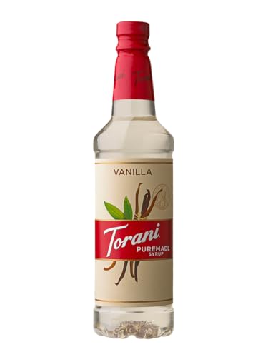 Torani - Puremade Sirup - Vanille (750 ml) / Vanilla, Getränke- & Kaffee-Sirup, ausschließlich mit Rohrzucker und natürlichen Aromen von Torani
