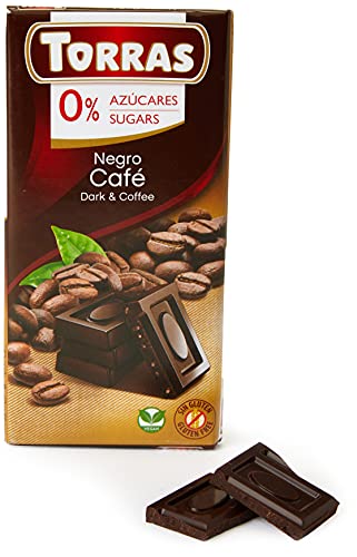 Torras No added Sugar Dark Chocolate and Coffee Bar 75g von Torras