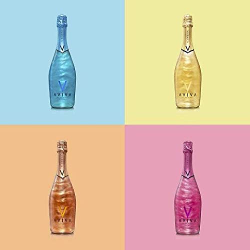 AVIVA Color 3 Farben Set - moussierender Effekt Wein in den Farben Blau/Pink/Gold, fein perlend von Torre