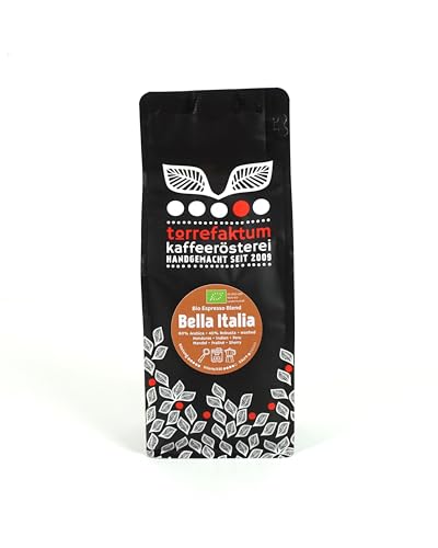 Torrefaktum Kafferösterei | Espresso Bella Italia BIO | 1000g | Blend aus Arabica- und Robusta-Bohnen | Dunkle Espressoröstung mit intensivem Aroma von Torrefaktum