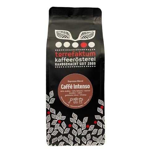 Torrefaktum Kafferösterei | Espresso Caffee Intenso | 1000g | Blend aus 60% Arabica und 40% Robusta| Dunkler Röstgrad von Torrefaktum