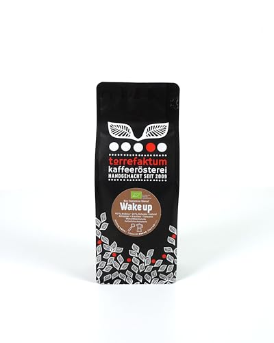 Torrefaktum Kafferösterei | Espresso Wake up BIO | 250g | Espressoblend aus 20% Robusta und 80% Arabica | Mittlere Röstgrad von Torrefaktum