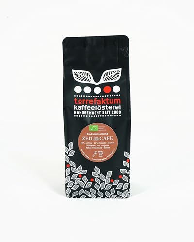 Torrefaktum Kafferösterei | Espresso ZEIT Café BIO | 500g | Espressoblend aus Arabica- und Robusta-Bohnen | Mittlere Röstgrad von Torrefaktum