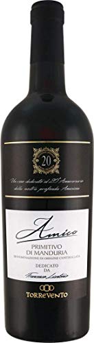 Torrevento Primitivo di Manduria AMICO - Italien-Apulien (1x 0,75l) Rotwein trocken von Ebrosia