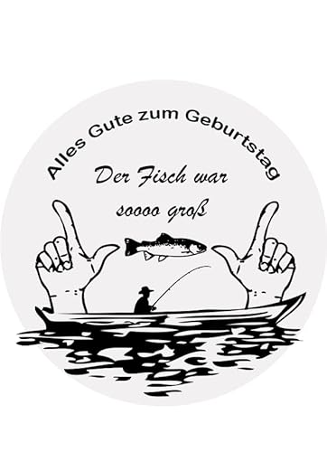 Tortenaufleger mit Wunschname, Angeln, Fischen, Essbares Foto für Torten, Tortenbild, Tortenaufleger Ø 20cm - Super Qualität, 00705 von Torten-colorful 7/24