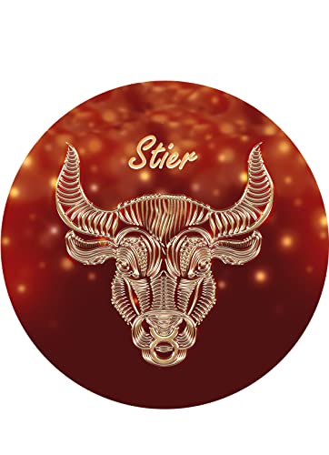 Tortenbild, Sternzeichen Stier, Zuckerbild, Essbares Foto für Torten, Tortenbild, Tortenaufleger Ø 20cm - Super Qualität, 02821 von Torten-colorful 7/24