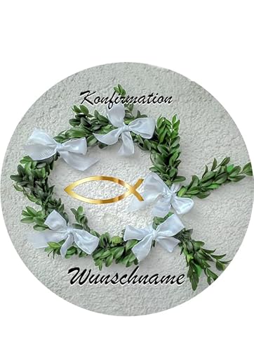 Tortenbild-Wunschname, Konfirmation, Zuckerbild mit dem Motiv: Schulanfang, Essbares Foto für Torten, Tortenbild, Tortenaufleger Ø 20cm - Super Qualität, 00052 von Torten-colorful 7/24
