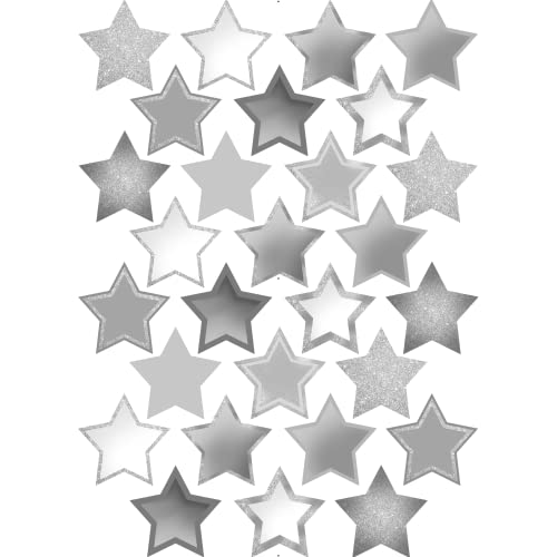 Bedruckte Oblaten sternförmig - Silvester in verschiedenen Größen und Papier (Dekor-Plus Papier, 28 Stück x 4cm) von Tortenbild